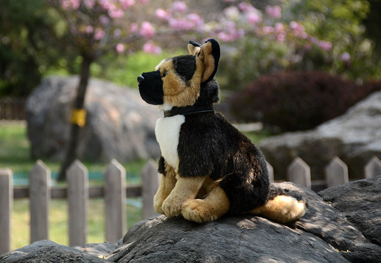 Simulated Big Wolf Dog Plush Toy