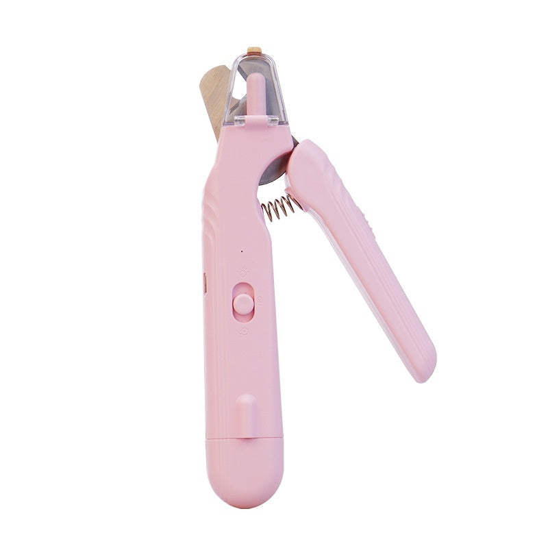 Pet Led Nail Clippers Type-c Rechargeable Nail Polish Scissors Two-in-one