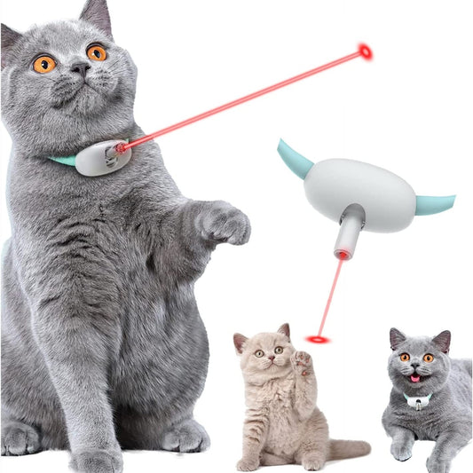 *Free Shipping Automatic Smart Laser Teasing Cat Collar Electric USB  Charging Toys
