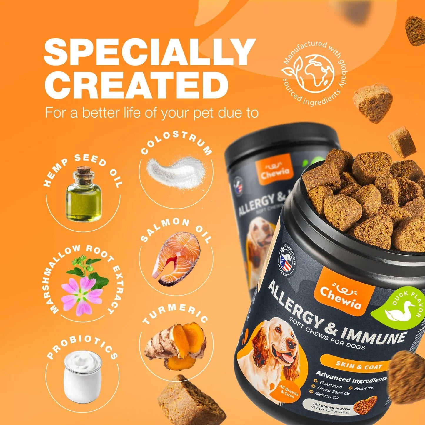 Dog Allergy Relief Chews Itch Relief For Anti Itch Dog Allergy Itching Skin Relief With Salmon Oil Immune Health Treats