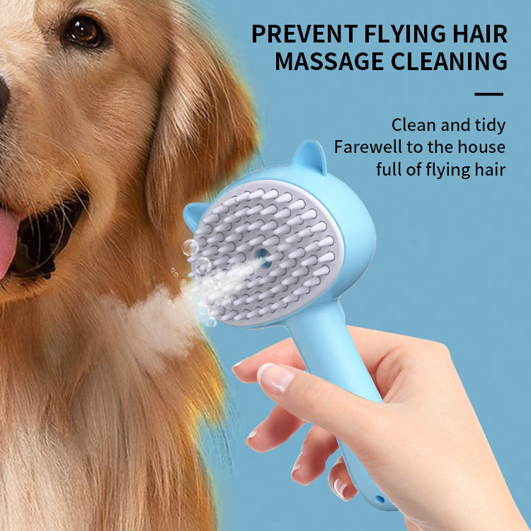Pet Cleaning Brush With Mist Multifunctional Cat Grooming Brush Rechargeable