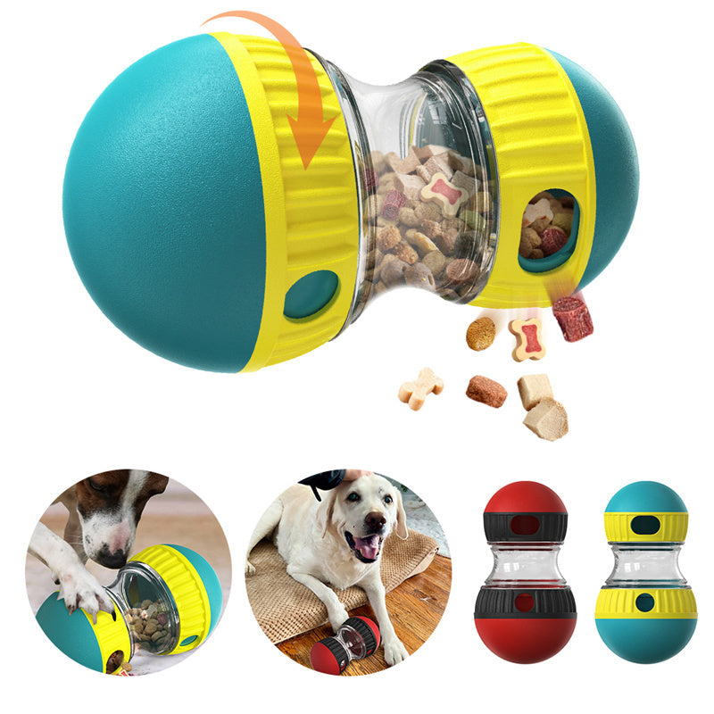 Food Dispensing Dog Toy Tumbler Leaky Food Ball Puzzle Toys Interactive Slowly Feeding Protect Stomach Increase Intelligence