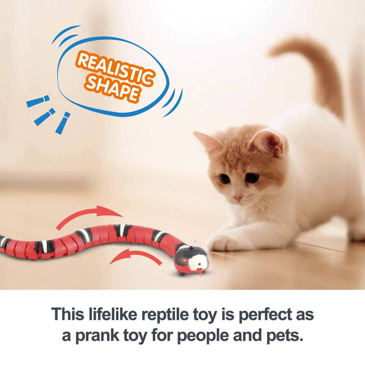 Automatic Eletronic Snake Cat Teasering Play USB Rechargeable Kitten Toys For Pet