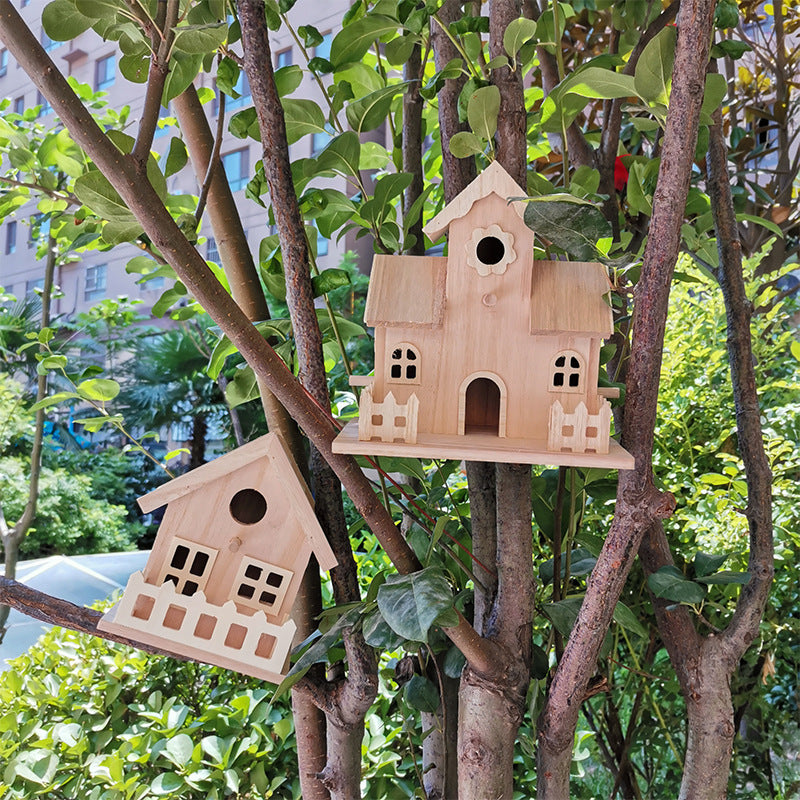 Creative Wooden Bird Nest Home Pendant