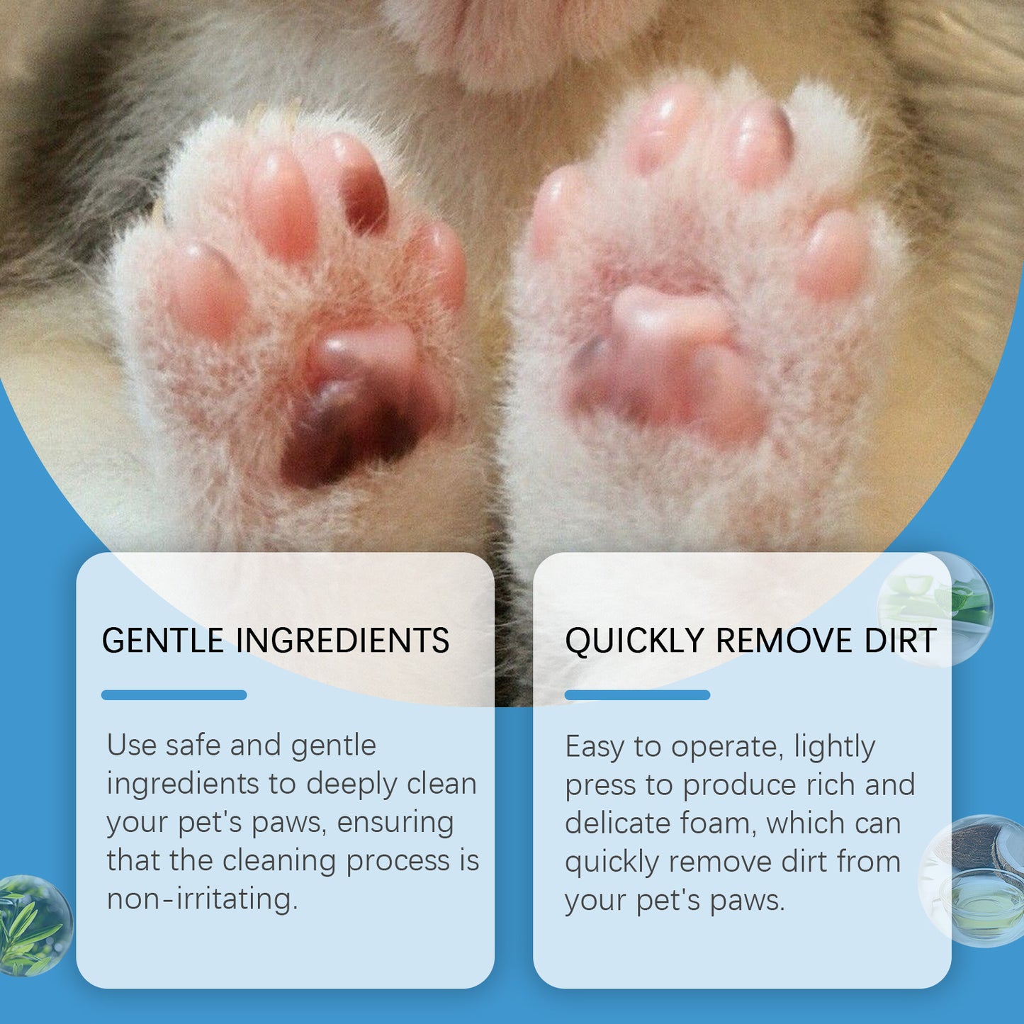Dog Cat Cleaning Paw Foot Cleaning Foot Care Foam