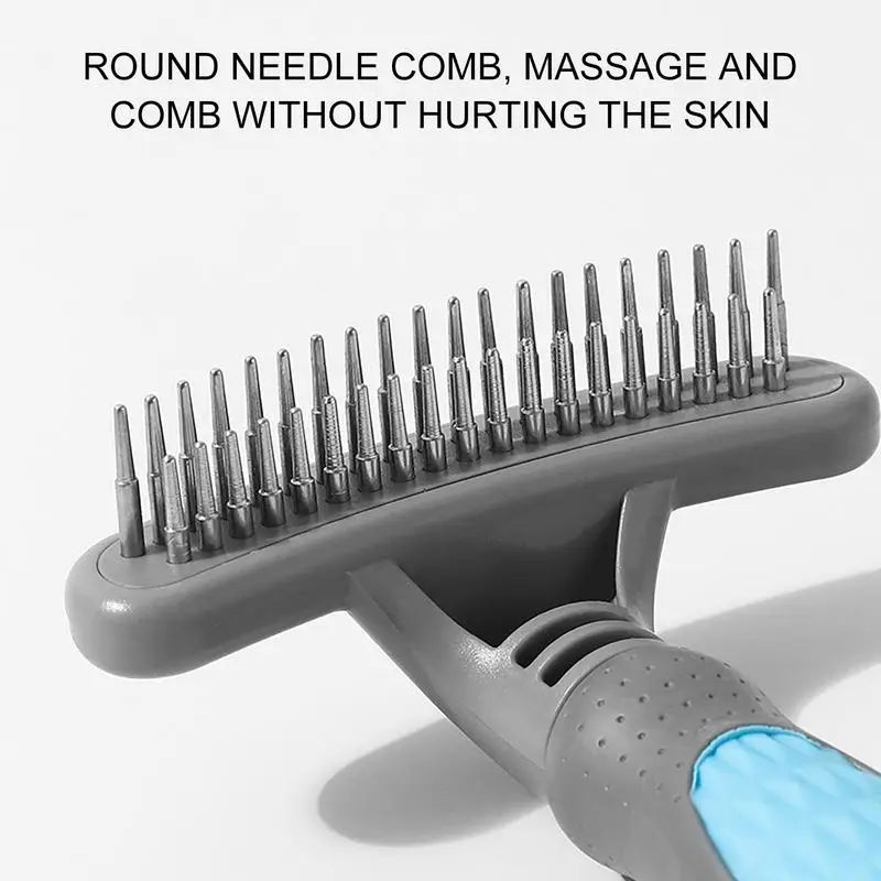 Cute Pet Grooming Comb Hair Removal Effective Rustproof Shedding