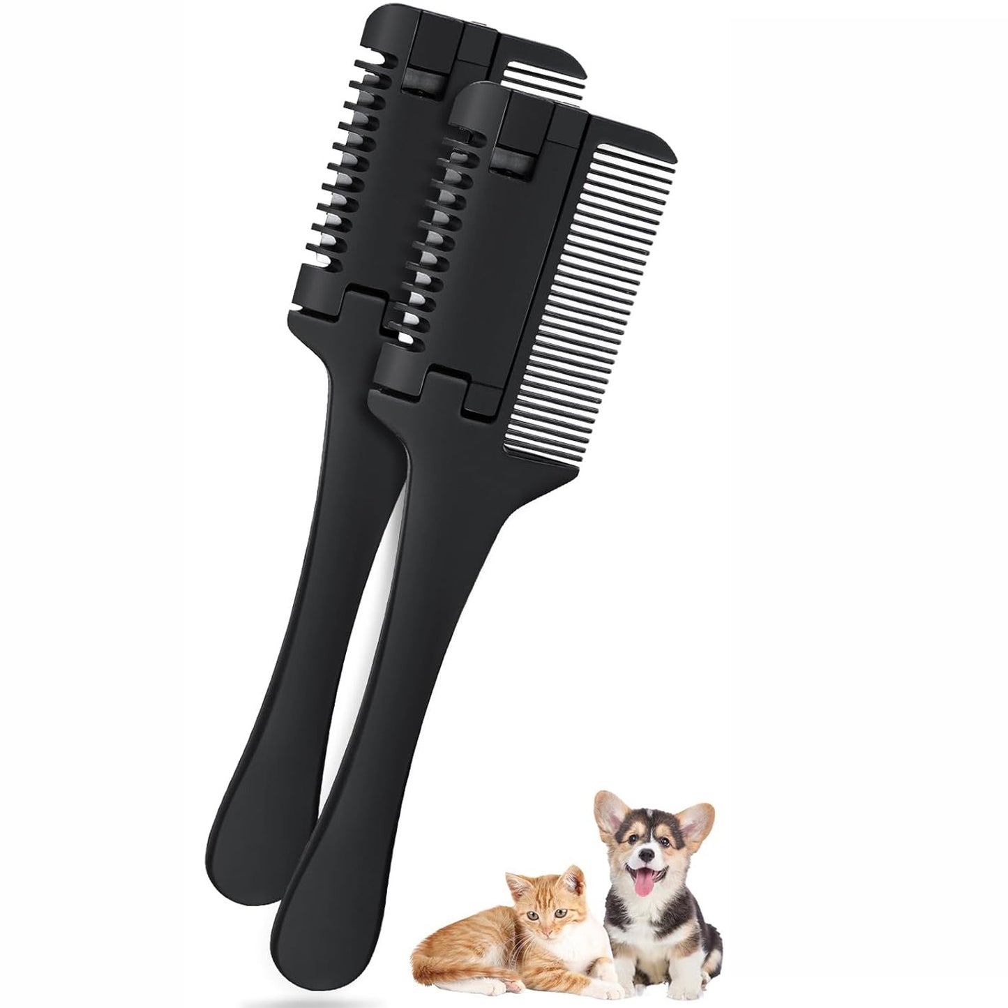 Razor Comb With Extra Blades 2 In 1 Trimming Grooming Brush That Cuts Dog Cat Pet Hair
