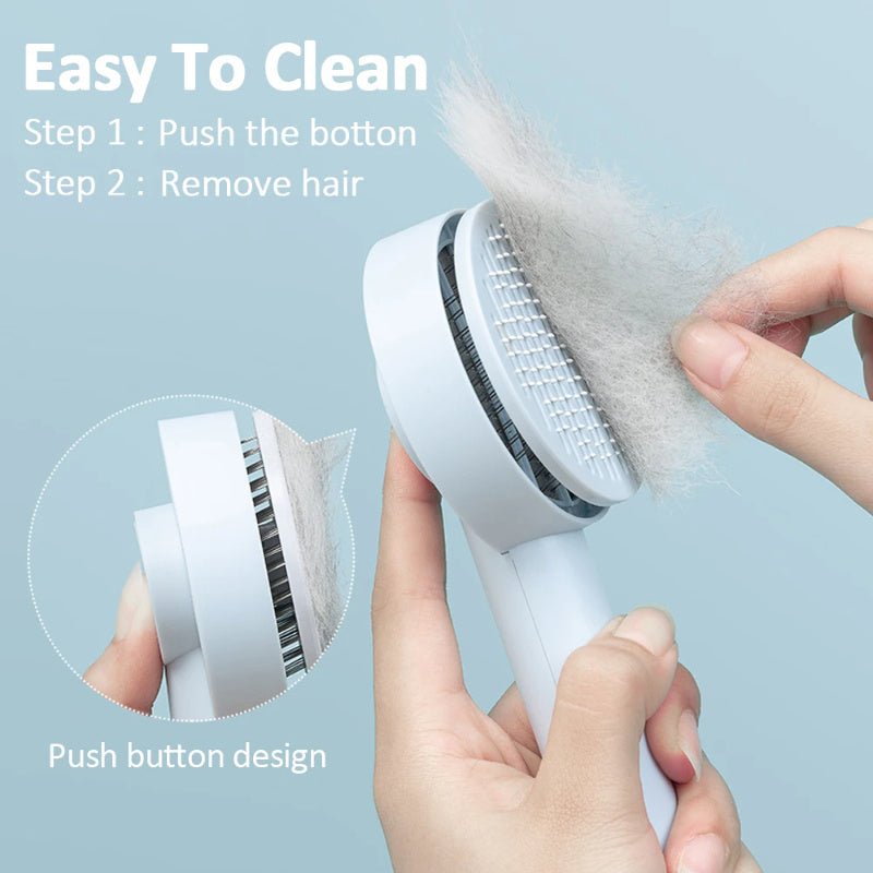 Pet Needle Comb Hair Remover Brush Self Cleaning Massage Brushes Grooming Supplies