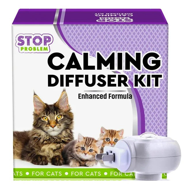 Cat Calming Diffuser & Pet Anti Anxiety Products Feline Calm Pheromones Plug In