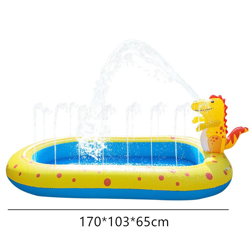 Dinosaur Water Spray Pool For Kids Pet Play Mat Water Play Toy Shark Pool