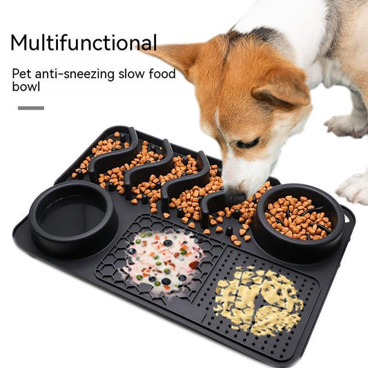 Dog Silicone Licking Pad Mat Silicone Smelling Mat Multifunctional Food Bowl