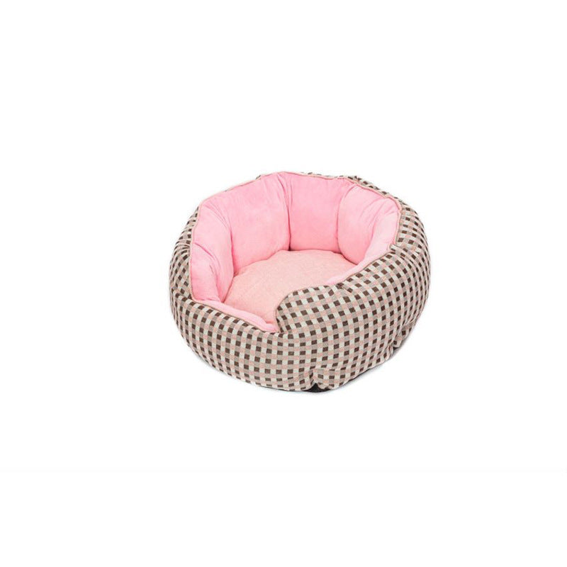 Dog/Cat Bed Soft Wool Point Design With Removable Mats Octagonal Shape Kennel Sofa