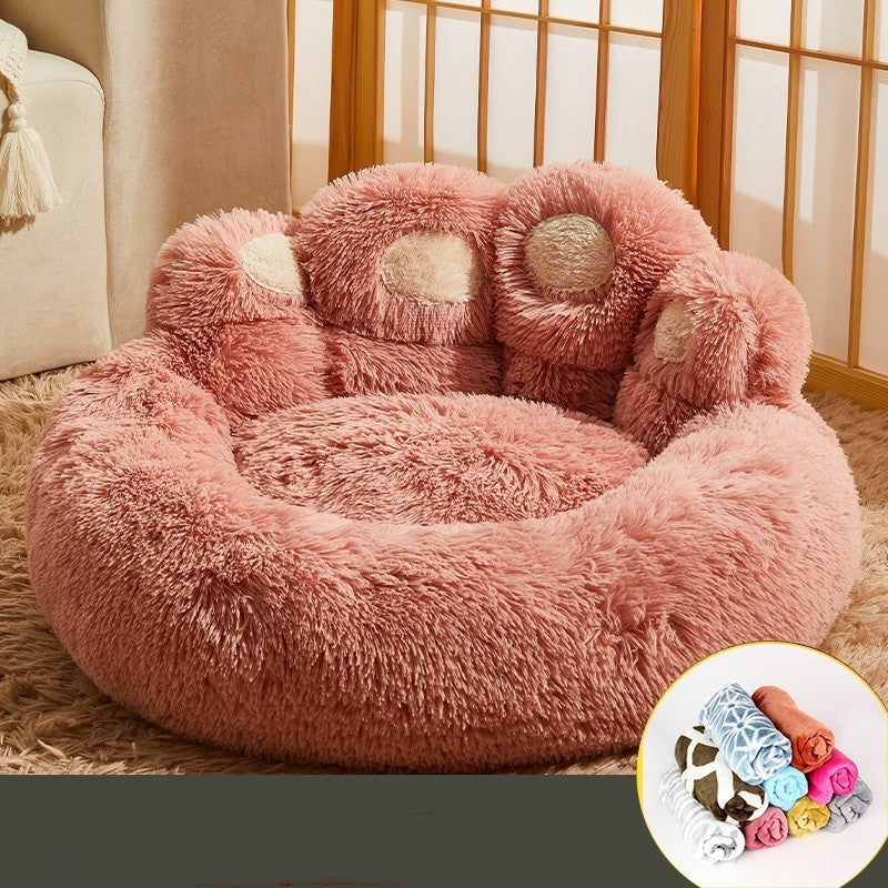 Kennel Warm Medium Large Dog Bed Fleece-lined Sofa Mattress