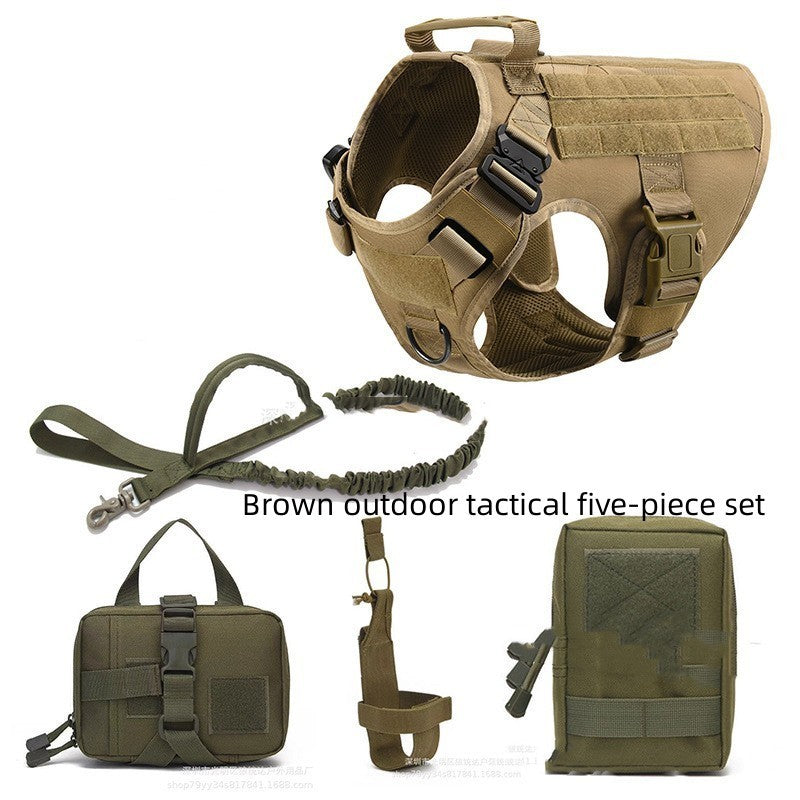 Tactical Dog Harness Pet K9 Training Vest Dog Harness And Leash Set For All Breeds Dogs