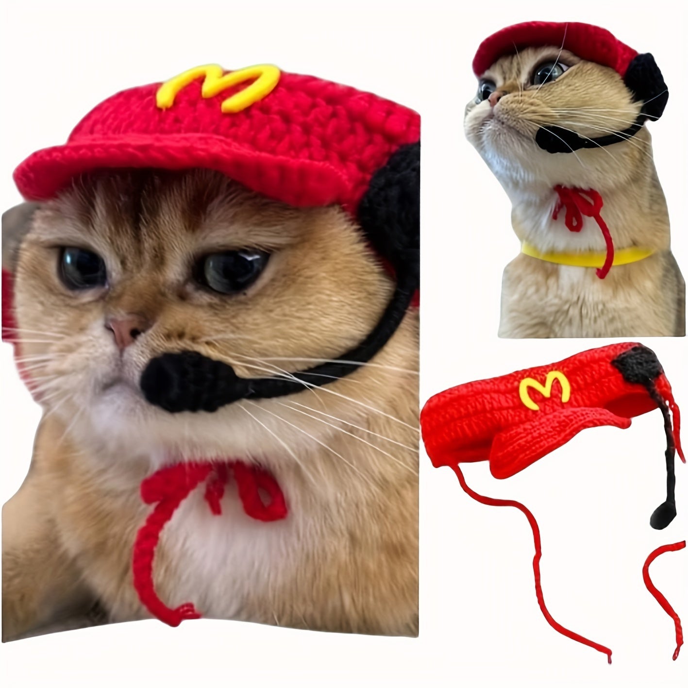 Handmade Cat/Dog Restaurant Manager/Shift Leader Pet Costume