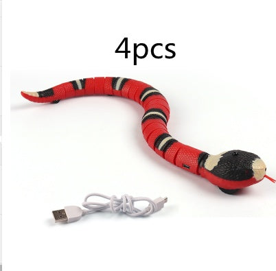 Automatic Eletronic Snake Cat Teasering Play USB Rechargeable Kitten Toys For Pet