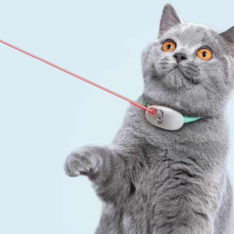 *Free Shipping Automatic Smart Laser Teasing Cat Collar Electric USB  Charging Toys