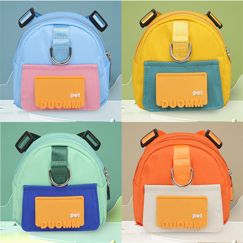 Pet Snack Storage Bag Multifunction Dogs Adjustable Harness Travel Hiking Walking Backpack