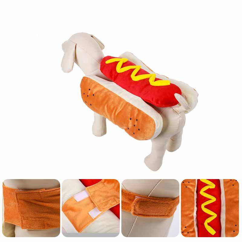 Funny Halloween Costumes For Dogs Clothing Hot Dog Design