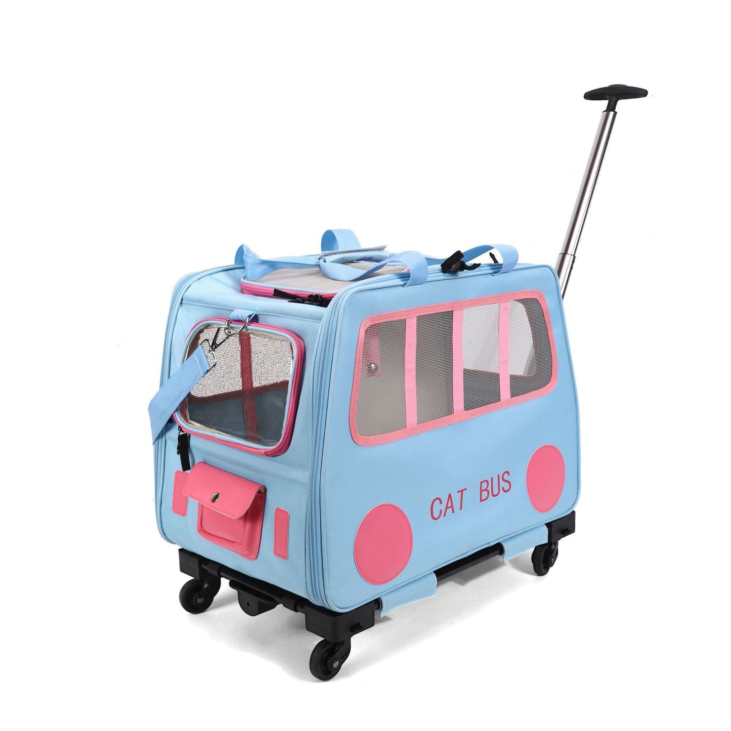 Pet Trolley Luggage Portable Foldable Can Hold Two Fat Cats