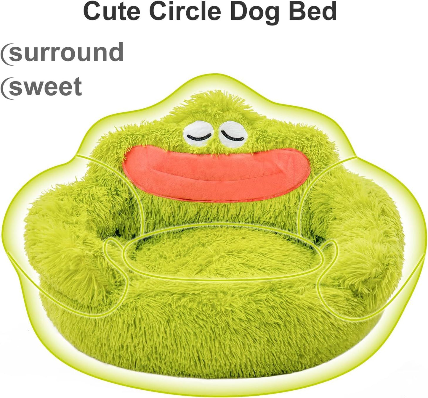 Cute Calming Dog And Cat Bed Plush Indoor For Small Dogs And Cats