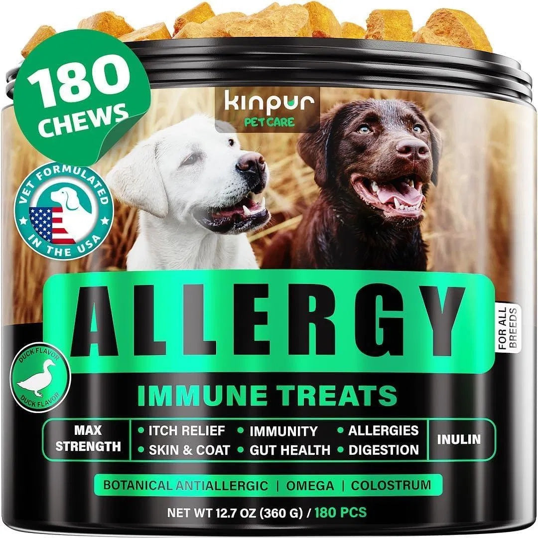 Dog Allergy Chews For Dog Itch Tasty Allergy Relief Pet Supplement For Dry Itchy Skin Anti Itch Immune For Dogs Licking Paws Antihistamine