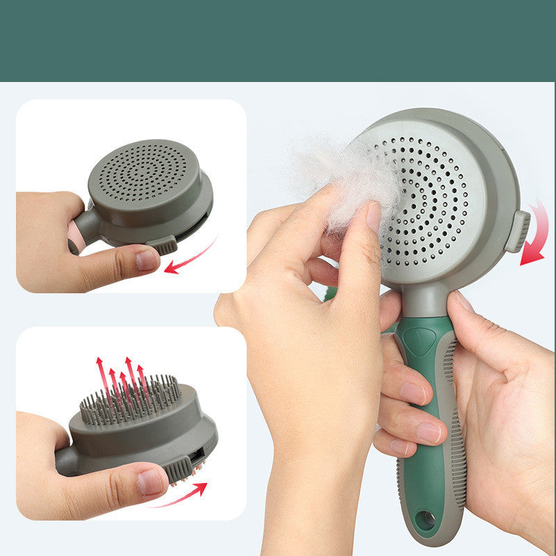 Pet Hair Removal Comb Brush Self Cleaning Slicker Brush Hair Removal Double-sided Massage