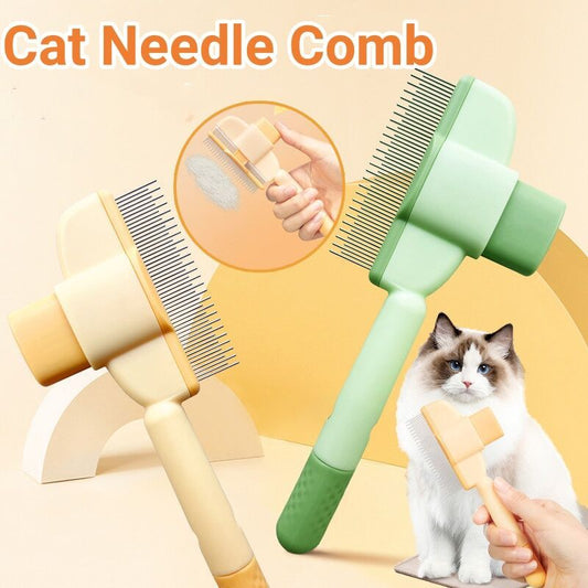 Professional Pet Comb For Dogs And Cats With Release Button Durable Grooming