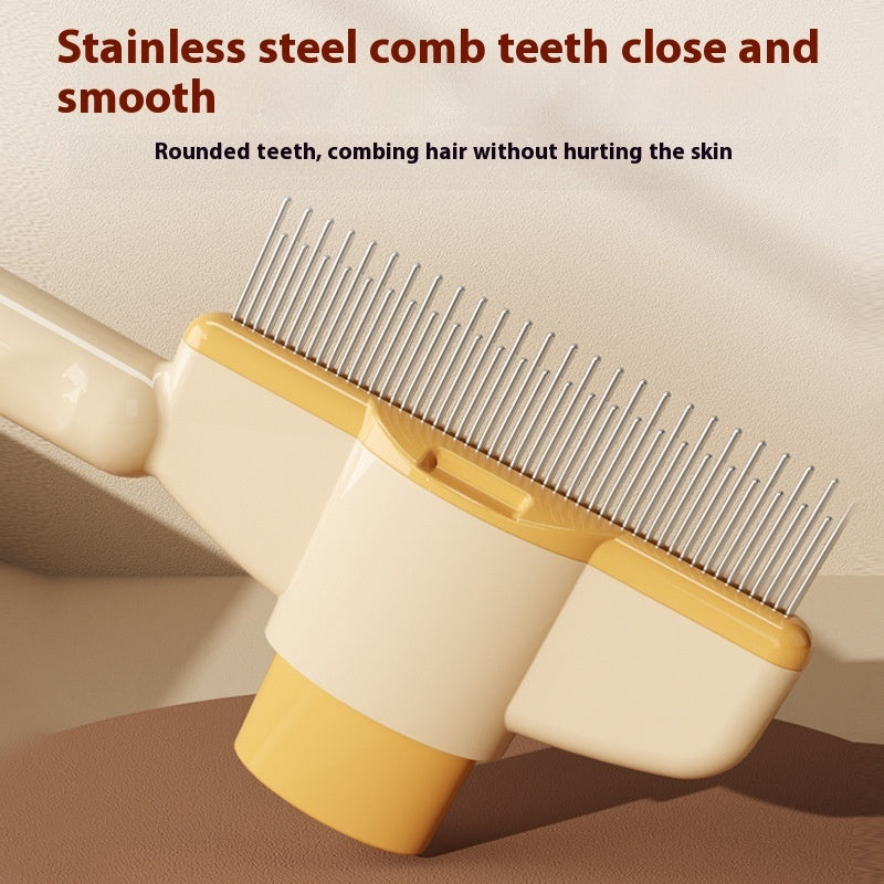 Professional Pet Comb For Dogs And Cats With Release Button Durable Grooming